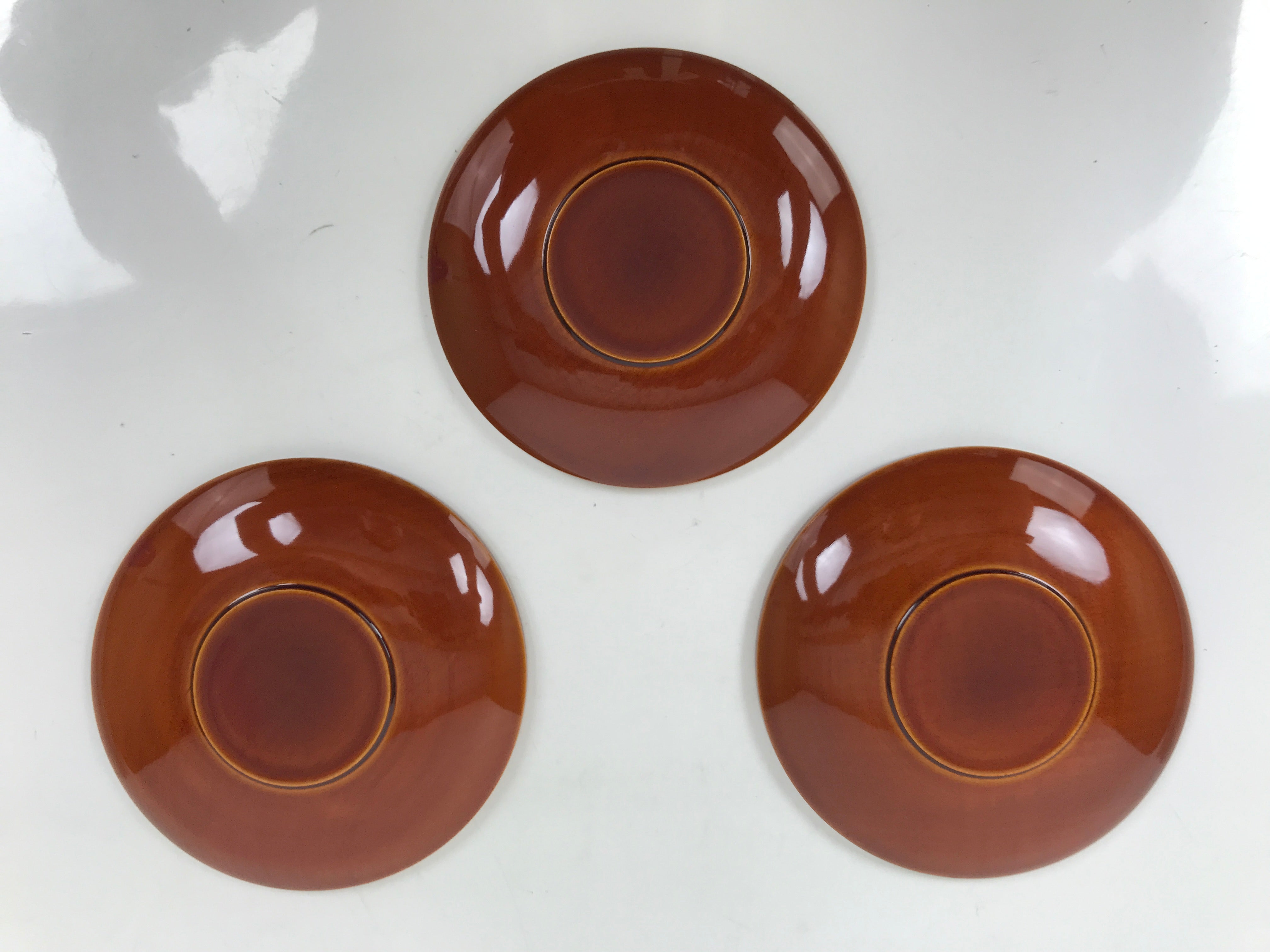 Japanese Lacquered Wood Drink Saucer Vtg Chataku Coaster 5pc Shunkei Nuri L535