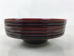 Japanese Lacquered Wood Drink Saucer Vtg Chataku Coaster 6pc Shunkei Nuri L537