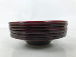 Japanese Lacquered Wood Drink Saucer Vtg Chataku Coaster 6pc Shunkei Nuri L537
