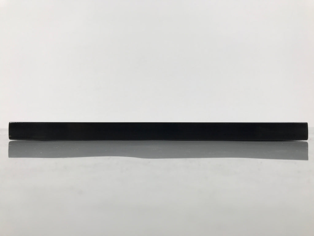Japanese Lacquered Wood Flower Vase Stand Vtg Kadai Board Ikebana Black WT594