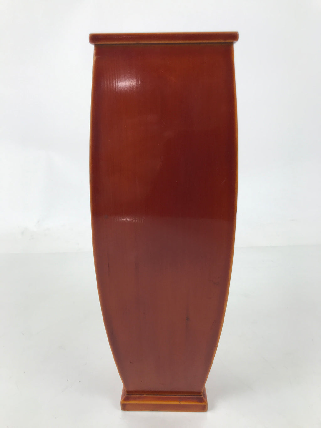Japanese Lacquered Wood Flower Vase Vtg Kabin Ikebana Arrangement Shunkei FK184