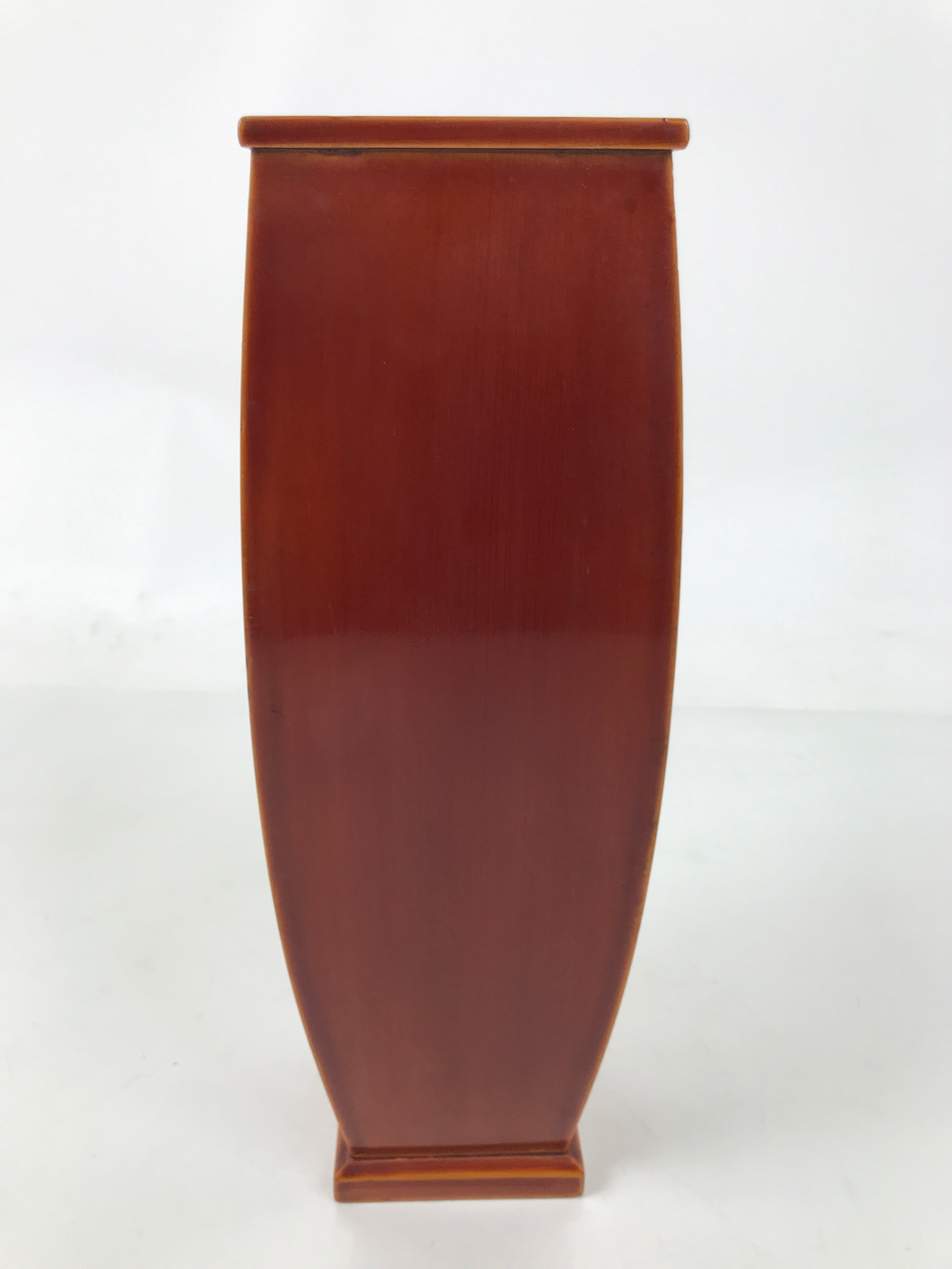 Japanese Lacquered Wood Flower Vase Vtg Kabin Ikebana Arrangement Shunkei FK184