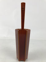 Japanese Lacquered Wood Flower Vase Vtg Kabin Ikebana Arrangement Shunkei FK185