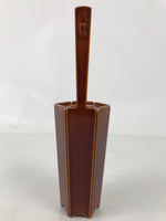 Japanese Lacquered Wood Flower Vase Vtg Kabin Ikebana Arrangement Shunkei FK185