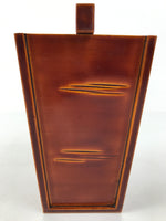 Japanese Lacquered Wood Flower Vase Vtg Kabin Ikebana Arrangement Shunkei FK186