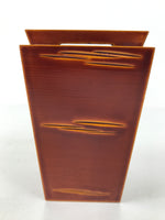 Japanese Lacquered Wood Flower Vase Vtg Kabin Ikebana Arrangement Shunkei FK186