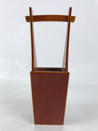 Japanese Lacquered Wood Flower Vase Vtg Kabin Ikebana Arrangement Shunkei FK187