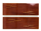 Japanese Lacquered Wood Flower Vase Vtg Kabin Ikebana Arrangement Shunkei FK187