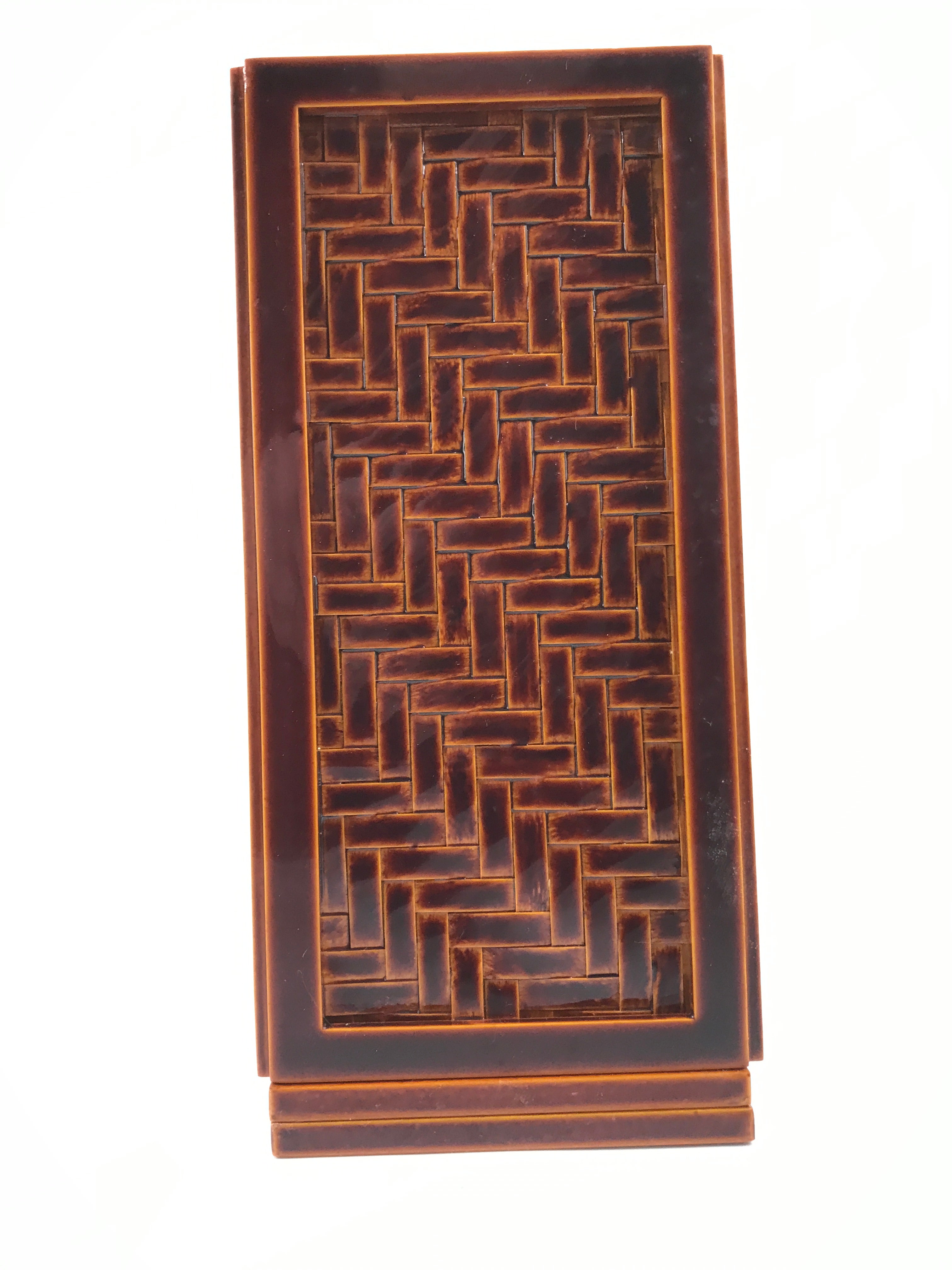 Japanese Lacquered Wood Flower Vase Vtg Kabin Ikebana Arrangement Shunkei LWB126