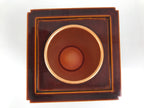 Japanese Lacquered Wood Flower Vase Vtg Kabin Ikebana Arrangement Shunkei LWB126