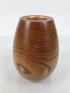 Japanese Lacquered Wood Flower Vase Vtg Two Way Kabin Ikebana Arrangement FK225