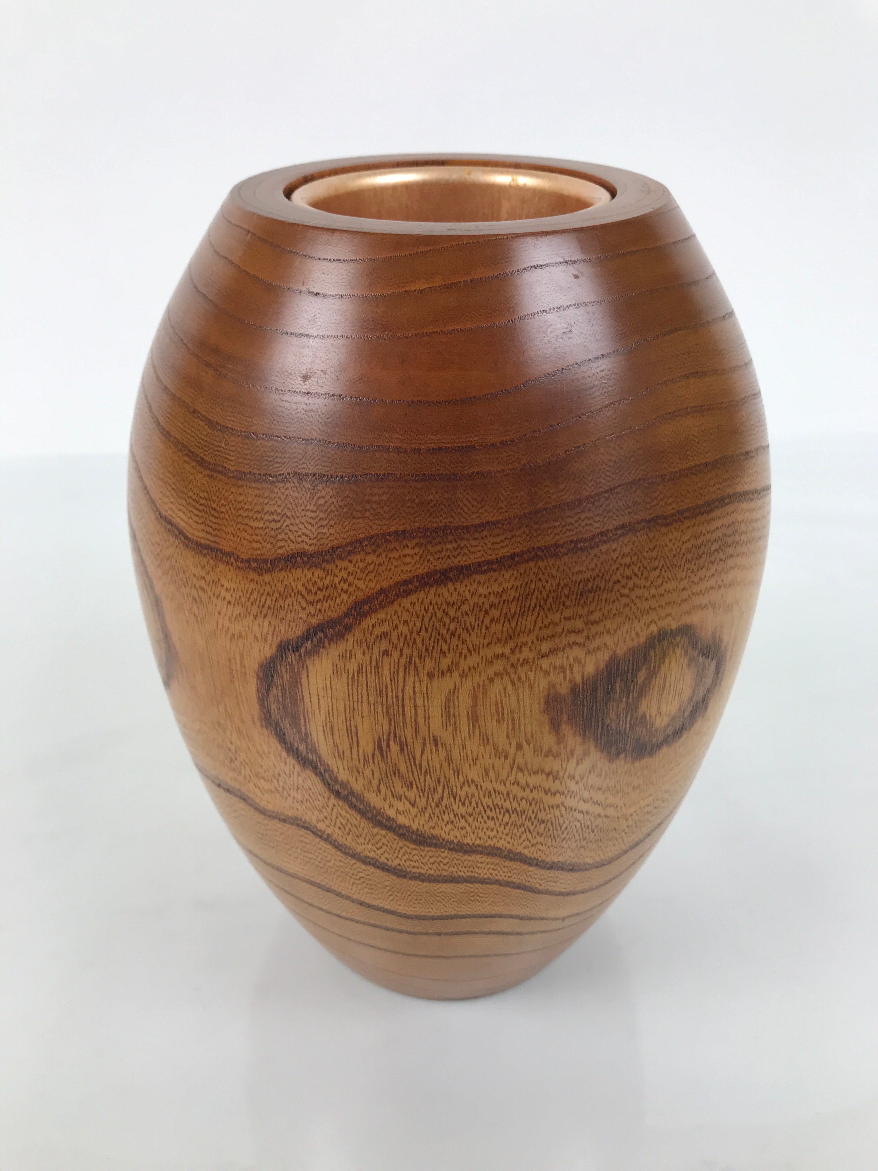 Japanese Lacquered Wood Flower Vase Vtg Two Way Kabin Ikebana Arrangement FK225
