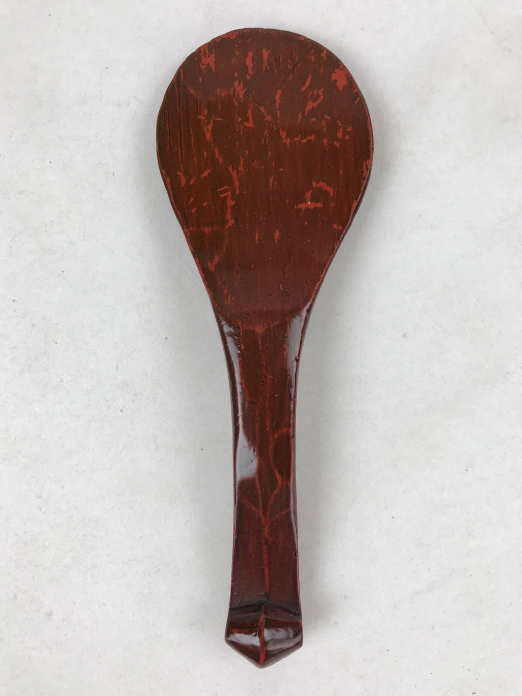 Japanese Lacquered Wood Kamakurabori Ohitsu Rice Container Vtg Paddle Red LWB84
