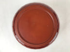 Japanese Lacquered Wood Kamakurabori Ohitsu Rice Container Vtg Paddle Red LWB84