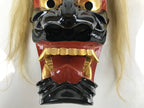 Japanese Lacquered Wood Noh Oni Mask Kagura Buryu Vtg Ichiryu Kajiwara Box OM39