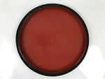 Japanese Lacquered Wood Ohitsu Rice Container Vtg Paddle Black Red Round L379