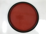 Japanese Lacquered Wood Ohitsu Rice Container Vtg Paddle Black Red Round L380