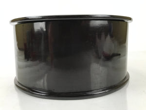 Japanese Lacquered Wood Ohitsu Rice Container Vtg Paddle Black Red Round L380