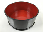 Japanese Lacquered Wood Ohitsu Rice Container Vtg Paddle Black Red Round L380