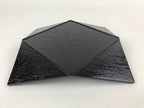 Japanese Lacquered Wood Serving Tray Makie Leaves Vtg Plate Square Black LWB79