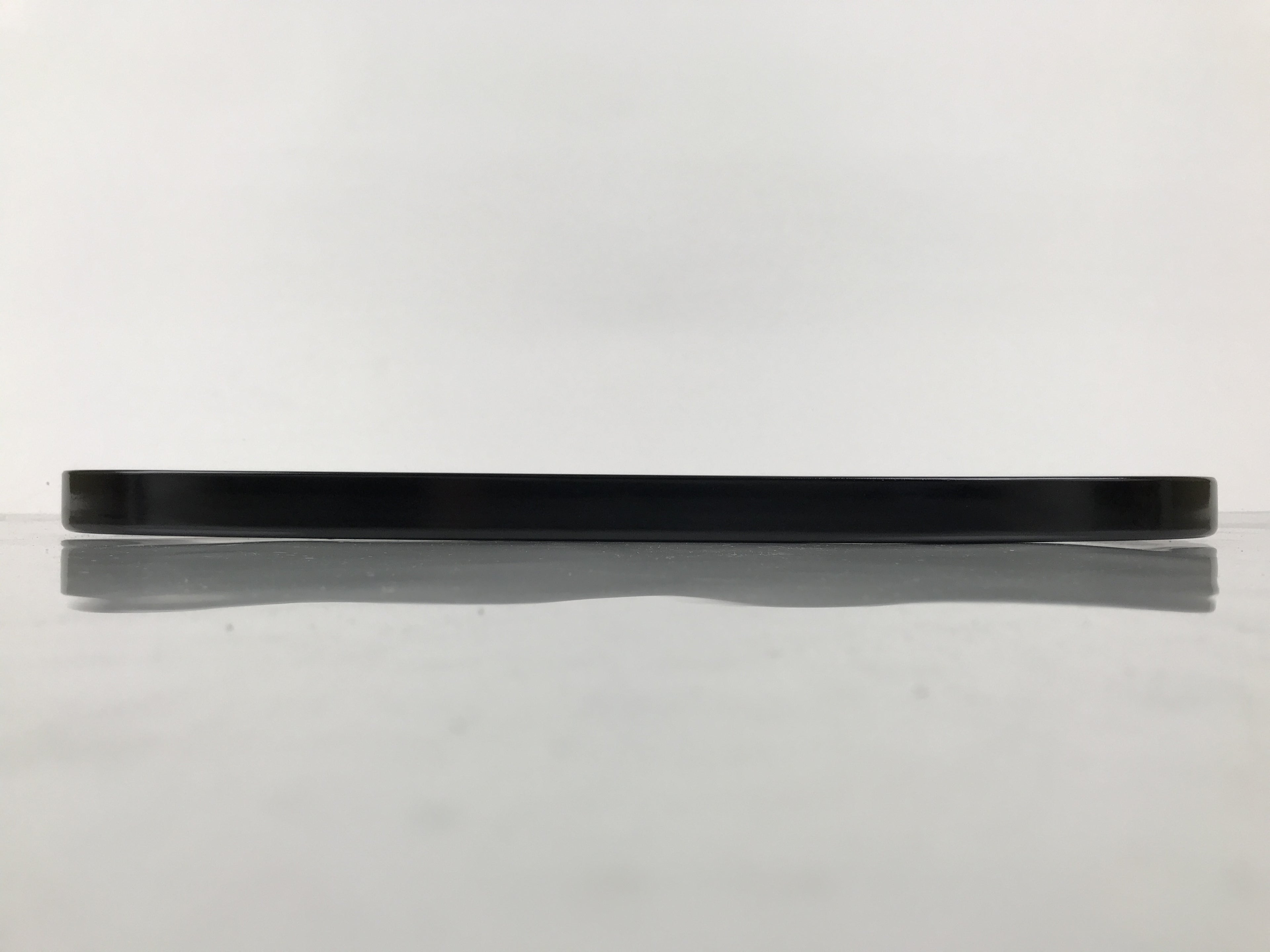 Japanese Lacquered Wood Serving Tray Obon Rectangle Black Gold Makie Pine L590