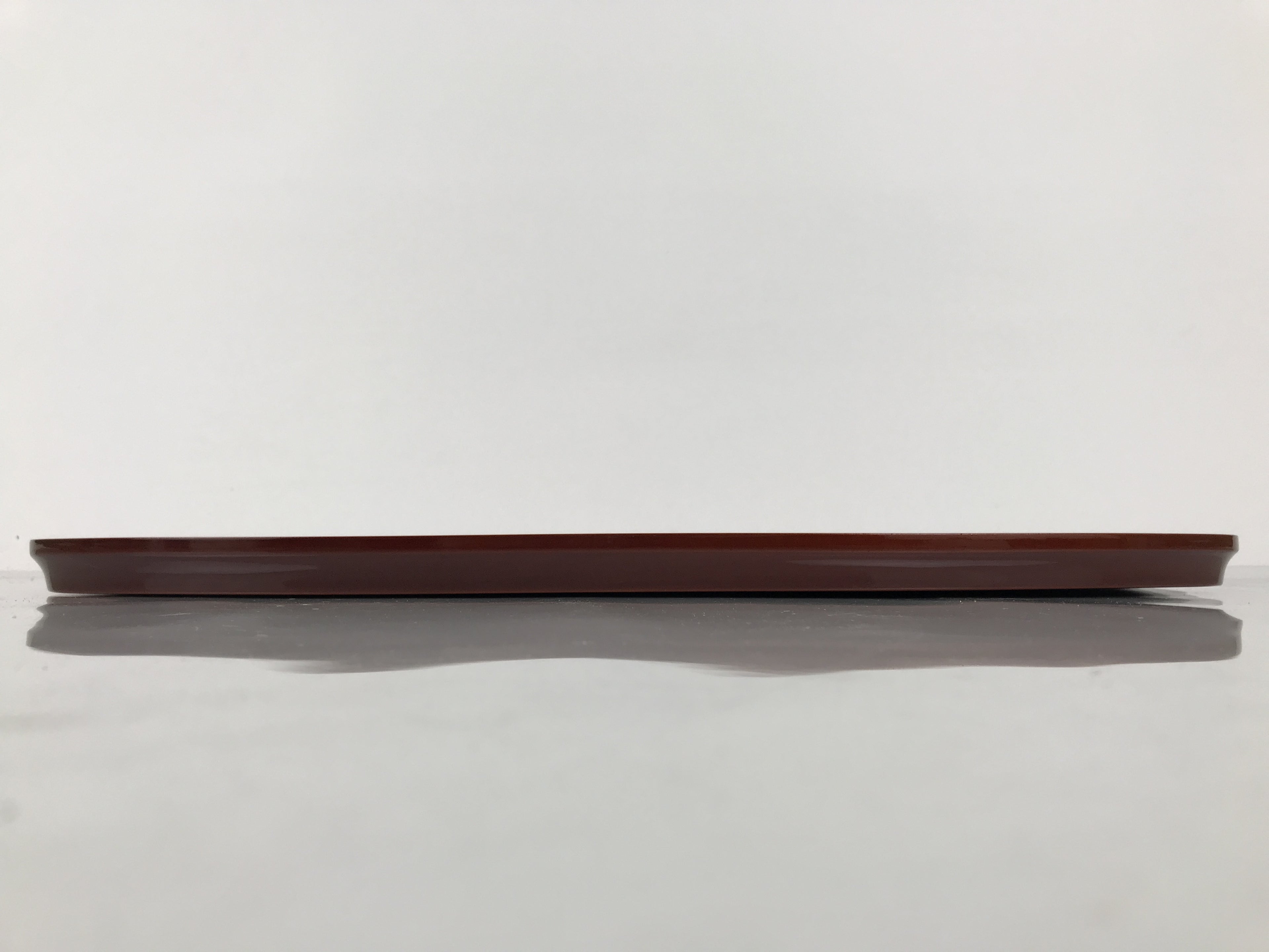 Japanese Lacquered Wood Serving Tray Obon Vtg Hida Shunkei Nuri Long Brown L588