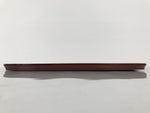 Japanese Lacquered Wood Serving Tray Obon Vtg Hida Shunkei Nuri Long Brown L588