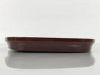 Japanese Lacquered Wood Serving Tray Obon Vtg Hida Shunkei Nuri Long Brown L588