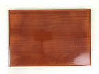 Japanese Lacquered Wood Serving Tray Obon Vtg Hida Shunkei Rectangle Brown L569