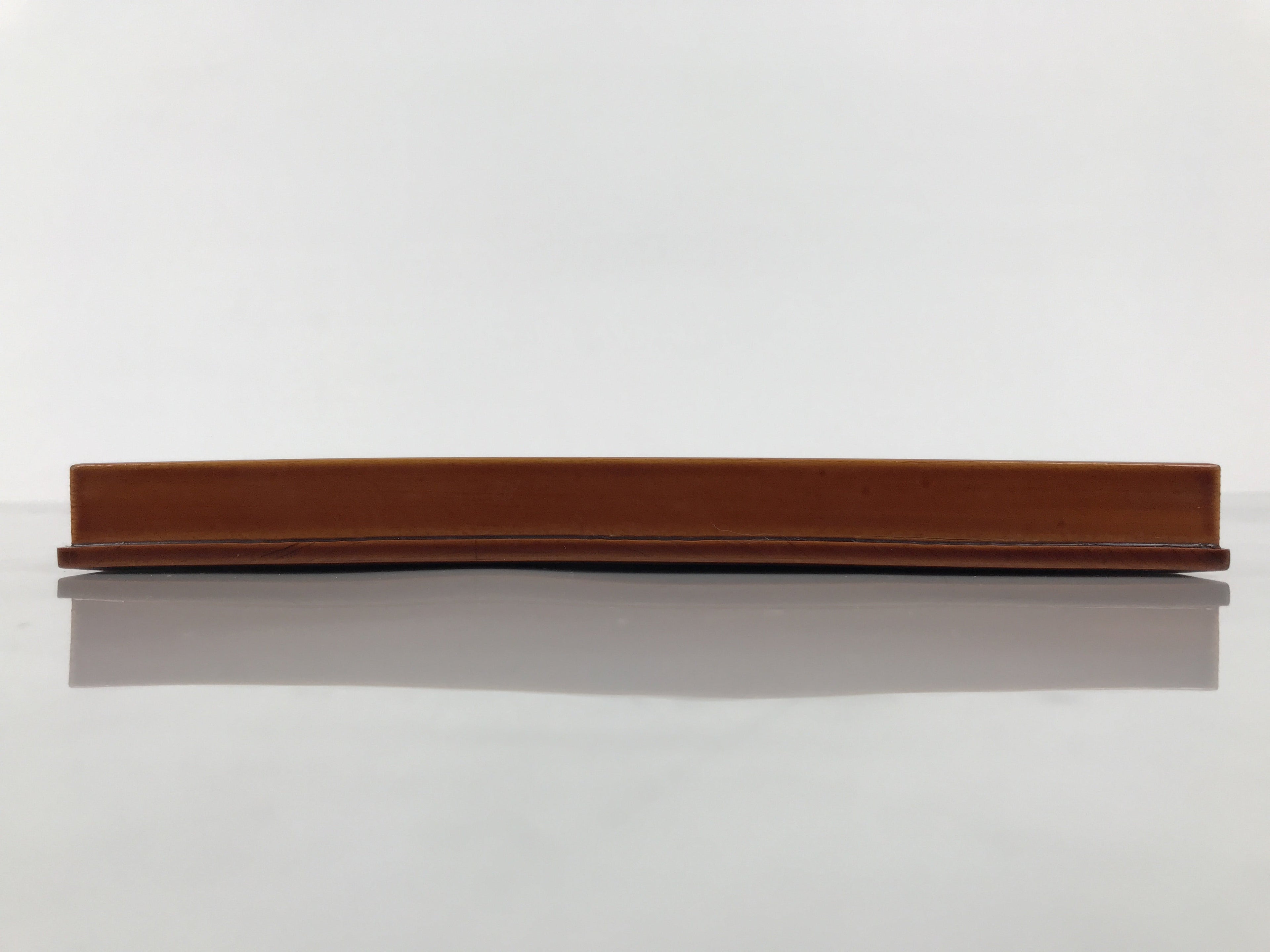 Japanese Lacquered Wood Serving Tray Obon Vtg Hida Shunkei Rectangle Brown L569