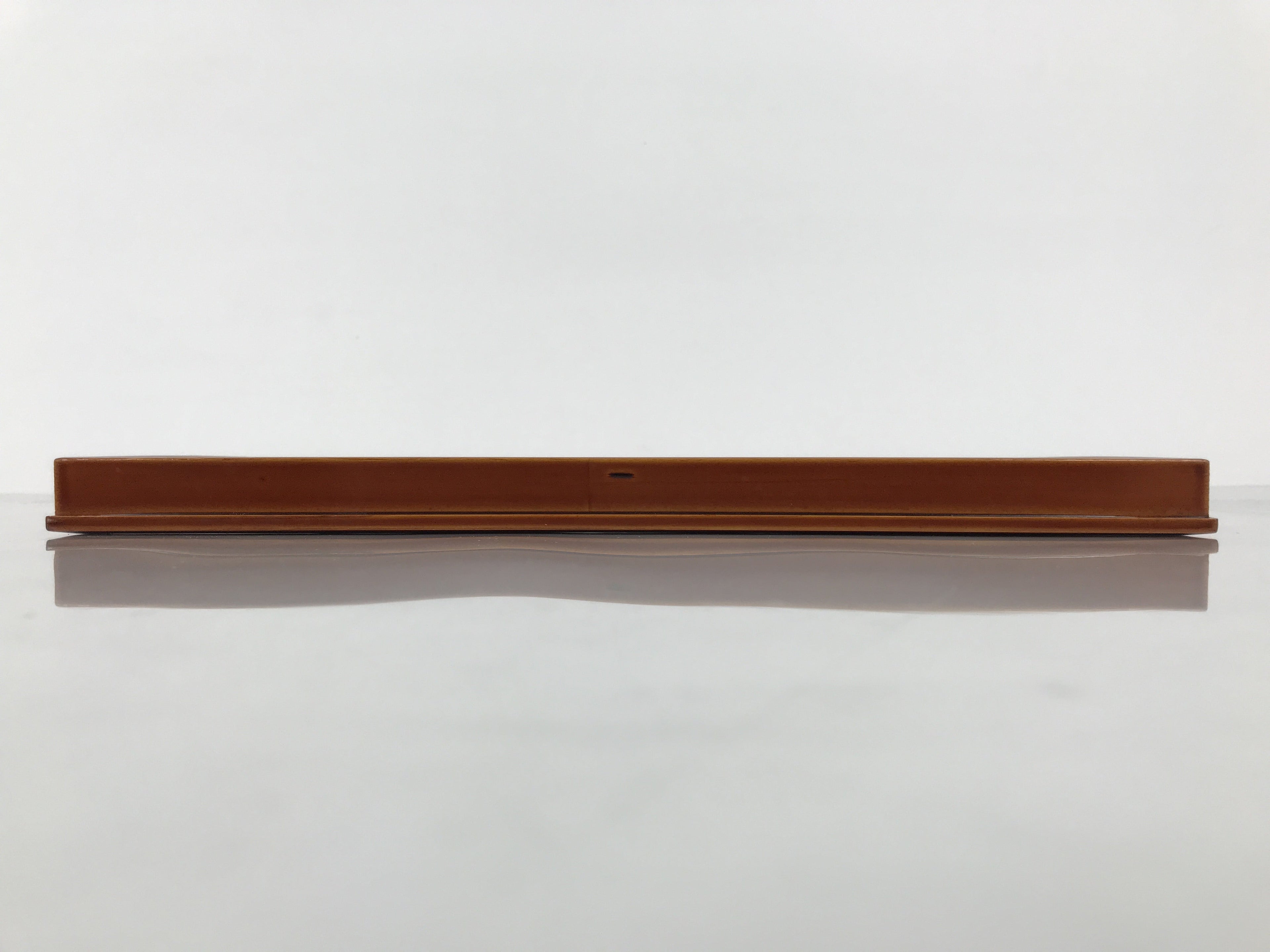 Japanese Lacquered Wood Serving Tray Obon Vtg Hida Shunkei Rectangle Brown L569