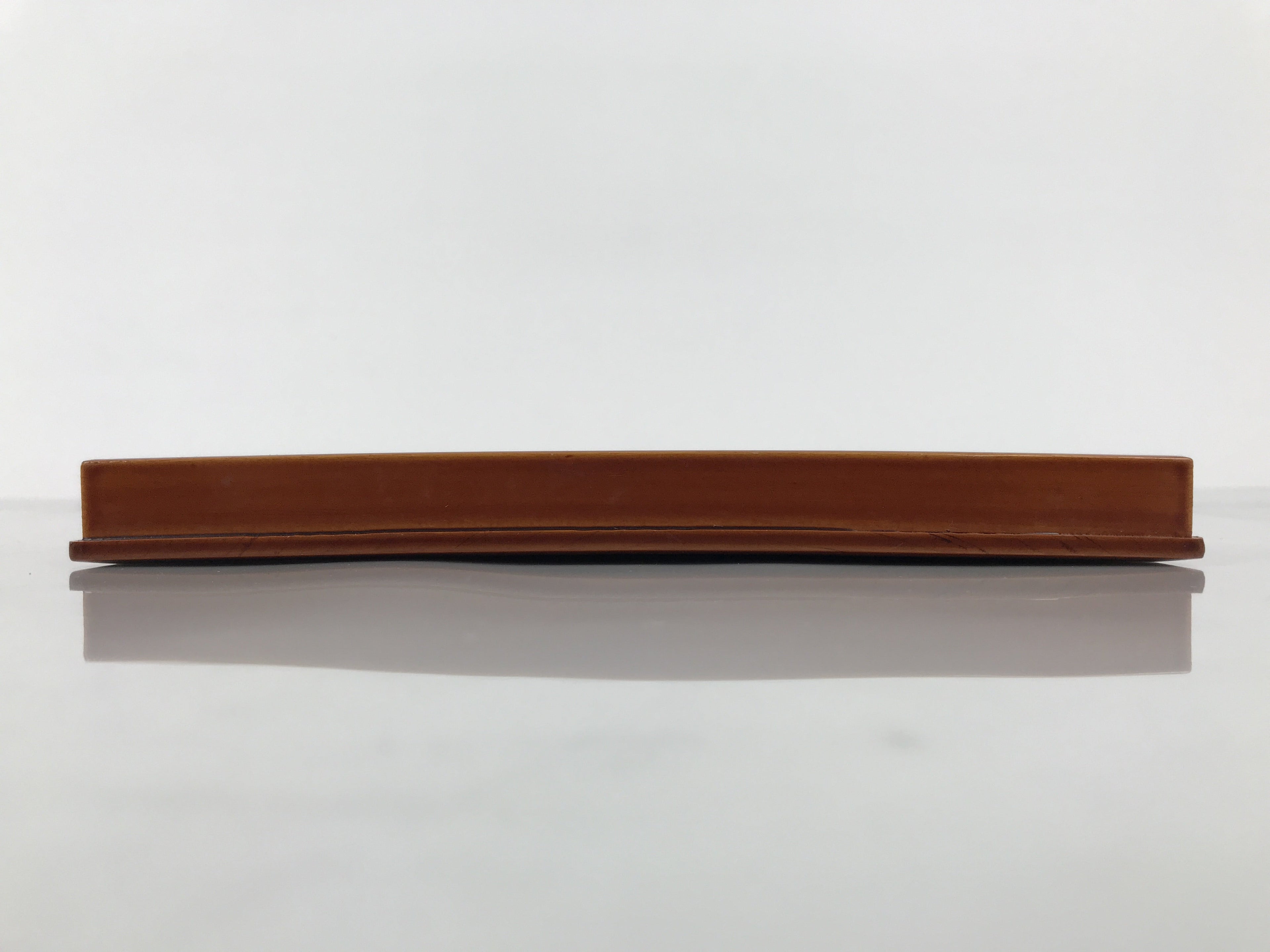 Japanese Lacquered Wood Serving Tray Obon Vtg Hida Shunkei Rectangle Brown L569