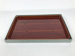 Japanese Lacquered Wood Serving Tray Obon Vtg Hida Shunkei Rectangle Brown L589
