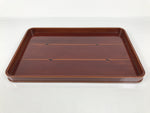 Japanese Lacquered Wood Serving Tray Obon Vtg Hida Shunkei Rectangle Brown L589