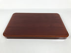 Japanese Lacquered Wood Serving Tray Obon Vtg Hida Shunkei Rectangle Brown L589