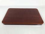 Japanese Lacquered Wood Serving Tray Obon Vtg Hida Shunkei Rectangle Brown L589