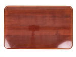 Japanese Lacquered Wood Serving Tray Obon Vtg Hida Shunkei Rectangle Brown L589