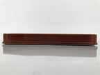 Japanese Lacquered Wood Serving Tray Obon Vtg Hida Shunkei Rectangle Brown L589