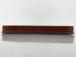 Japanese Lacquered Wood Serving Tray Obon Vtg Hida Shunkei Rectangle Brown L589
