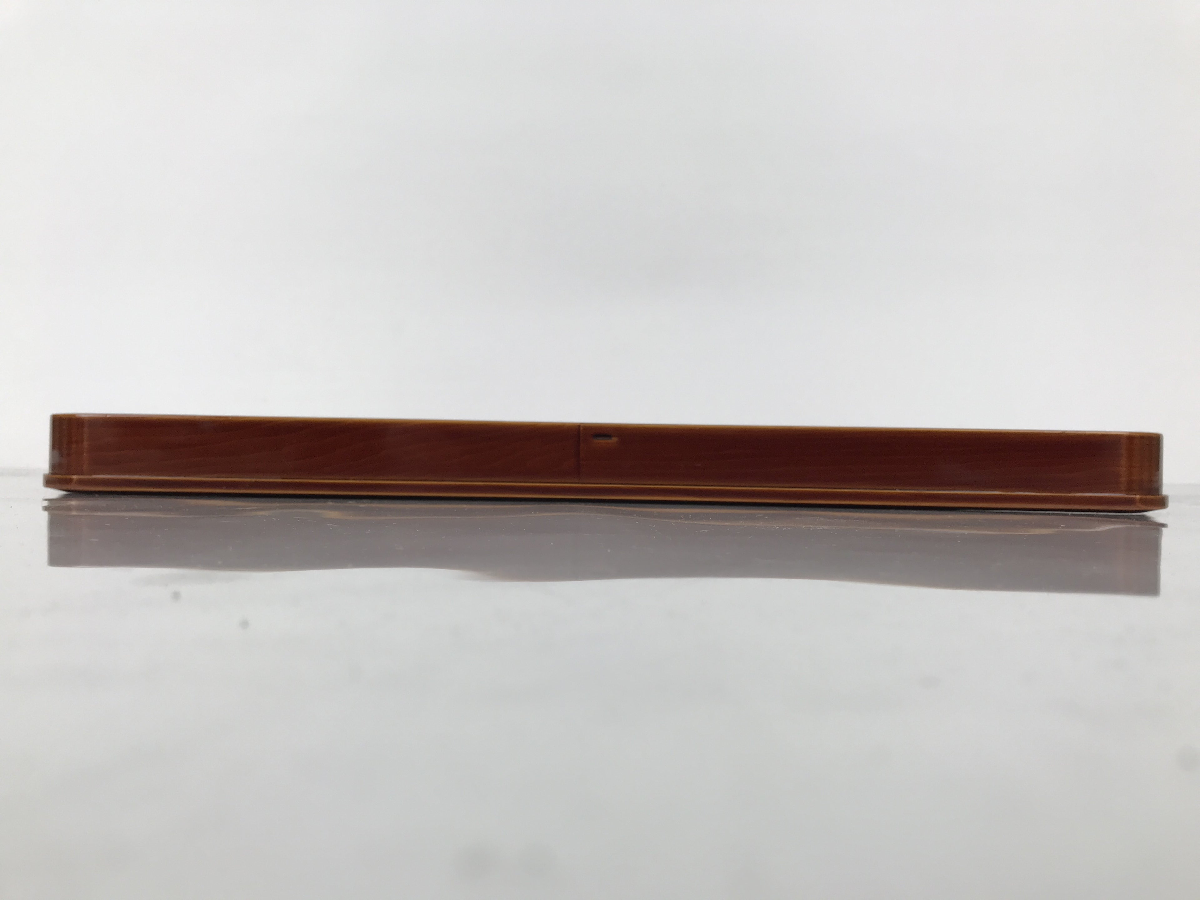 Japanese Lacquered Wood Serving Tray Obon Vtg Hida Shunkei Rectangle Brown L589