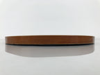 Japanese Lacquered Wood Serving Tray Obon Vtg Hida Shunkei Round Brown Line L568