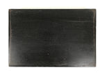 Japanese Lacquered Wood Serving Tray Obon Vtg Rectangle Black Cutout Design L584