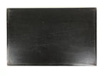Japanese Lacquered Wood Serving Tray Obon Vtg Rectangle Black Cutout Design L585