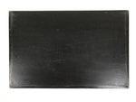 Japanese Lacquered Wood Serving Tray Obon Vtg Rectangle Black Cutout Design L585