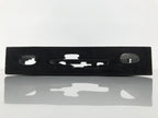 Japanese Lacquered Wood Serving Tray Obon Vtg Rectangle Black Cutout Design L585