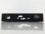 Japanese Lacquered Wood Serving Tray Obon Vtg Rectangle Black Cutout Design L585