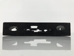 Japanese Lacquered Wood Serving Tray Obon Vtg Rectangle Black Cutout Design L585