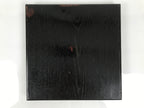 Japanese Lacquered Wood Serving Tray Obon Vtg Square Curved Red Edge Black L576