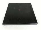 Japanese Lacquered Wood Serving Tray Obon Vtg Square Curved Red Edge Black L577