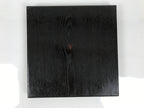 Japanese Lacquered Wood Serving Tray Obon Vtg Square Curved Red Edge Black L580